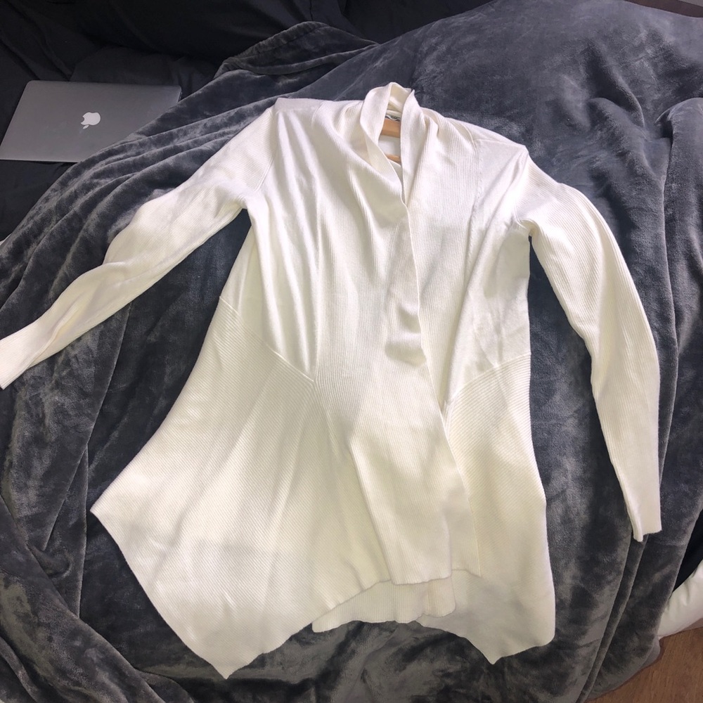 White cardigan